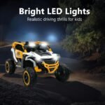 Ride On Models Truck Car 12V Kids Electric Vehicles, Remote Control, Front & Rear Shock Suspension, 2 Seater UTV, Flashlights And A Built-in Music Player, For Age 3-6 Years Old - Image 7