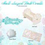 ROBOTIME Baby Doll Crib, Baby Doll Bed, Doll Rocking Cradle Baby Doll Accessories Furniture With Bedding For 18 Inch Dolls - Image 6