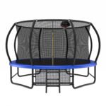 14 Foot Fenced Trampoline - Leisure Trampoline With Ladder And Rust Proof Coating, Prohibited Platform Temu - Image 4