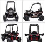12V Kids Off-Road UTV Electric Ride On Car Black Camouflage High Roof Remote Control Lights MP3 Adventure Toys - Image 7