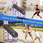 1Set Kids Basketball Game Set With 2 Balls Adjustable Height Basketball Hoop Arcade Game Indoor Outdoor Toys For Boys Girls Aged 3 To 12 - Image 8