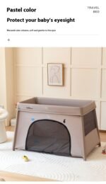 Lightweight Aluminum Tube Fence Bed Baby Game Bed Foldable Storage - Image 6