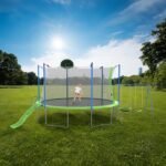12FT Trampoline With Slide And Swings, ASTM Approved Large Recreational Trampoline With Basketball Hoop And Ladder,Outdoor Backyard Trampoline With Net, Capacity For Kids And Adults - Image 8