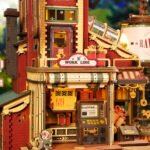 ROBOTIME Gift Factory 3D Puzzle Wooden Model Kits For Adults DIY Retro Vintage Toy Production Construction Craft Kit Luminous Factory With Music Lights And 5 Elves For Kids Teens Adults - Image 7