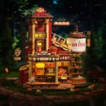 ROBOTIME Gift Factory 3D Puzzle Wooden Model Kits For Adults DIY Retro Vintage Toy Production Construction Craft Kit Luminous Factory With Music Lights And 5 Elves For Kids Teens Adults - Image 10