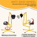 Only Supports Self Pickup  Kids Excavator Ride On Toys, Beach Toys Outdoor Sandbox Toy Excavator, Steel Excavator Crane Rotates 360 Degrees With Stable Base- Yellow - Image 7