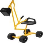 Only Supports Self Pickup  Kids Excavator Ride On Toys, Beach Toys Outdoor Sandbox Toy Excavator, Steel Excavator Crane Rotates 360 Degrees With Stable Base- Yellow - Image 9