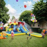 6 In 1 Inflatable Water Slide Park With Splash Pools, 2 Slides, Trampoline, Climbing Wall, Cannon, Basketball Hoop - Image 5