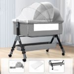 Baby Splicing Portable Multifunctional Mobile Folding Cradle Bed - Image 3