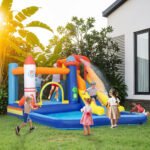 5 In 1 Inflatable Bounce House, Water Slide With 550W Blower, Splash Pool, Trampoline, Climbing Wall, Cannon - Image 5