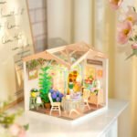 ROBOTIME DIY Miniature House Kit Dollhouse Model Building Craft Kit Birthday Creative Gifts For Adults Kids Girls Boys Blooming Tea Garden - Image 9
