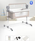 Portable Baby Bed Electric Bassinet Splicing Bed Foldable Newborn Baby Bedside Bed Baby Bed - Image 2