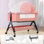 Baby Splicing Portable Multifunctional Mobile Folding Cradle Bed - Image 8