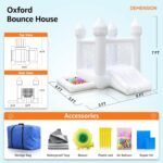 White Bounce House, Castle Theme Kids Inflatable Trampoline With UL Blower, Durable And Easy To Set Up, Safe And Fun For Active Kids--Selling On Amazon Is Prohibited - Image 3