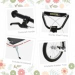 Toddler Scooter, White, Adjustable Handlebar, Kick Scooter For Kids 5,Dual Brakes, Inflatable Wheels - Image 2