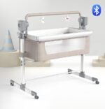 Portable Baby Bed Electric Bassinet Splicing Bed Foldable Newborn Baby Bedside Bed Baby Bed - Image 3
