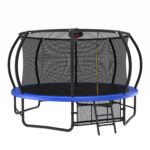 14 Foot Fenced Trampoline - Leisure Trampoline With Ladder And Rust Proof Coating, Prohibited Platform Temu - Image 5