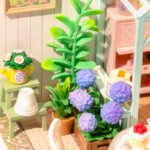 ROBOTIME DIY Miniature House Kit Dollhouse Model Building Craft Kit Birthday Creative Gifts For Adults Kids Girls Boys Blooming Tea Garden - Image 6