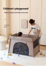 Lightweight Aluminum Tube Fence Bed Baby Game Bed Foldable Storage - Image 5
