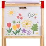 Art Easel For Kids, 3-in-1 Wooden Double-Sided Kid's Art Easel With Magnetic Whiteboard, Chalkboard, Paper Roll, Adjustable Standing Drawing Board With Painting Accessories, Storage For Boy Girl - Image 7