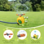 Water Sprinkler Toy For Kids Outdoor Water Toys For Yard Summer Lawn Pool Party Fun For Boys And Girls Water Toys For Kids Aged 3 And Above Yellow - Image 6