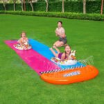Outdoor Park Grass Water Spray Double Surfing Waterslide Inflatable Toys - Image 7