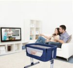 Baby Multifunctional Foldable Height Adjustable Bed - Image 7