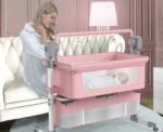 Portable Baby Bed Electric Bassinet Splicing Bed Foldable Newborn Baby Bedside Bed Baby Bed - Image 7