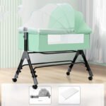 Baby Splicing Portable Multifunctional Mobile Folding Cradle Bed - Image 6