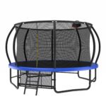 14 Foot Fenced Trampoline - Leisure Trampoline With Ladder And Rust Proof Coating, Prohibited Platform Temu - Image 6
