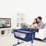 Baby Multifunctional Foldable Height Adjustable Bed