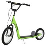 Youth Scooter With Adjustable Handlebar, Front And Rear Dual Brakes & Inflatable Wheels, For Kids 5 Green - Image 7