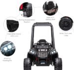 12V Kids Off-Road UTV Electric Ride On Car Black Camouflage High Roof Remote Control Lights MP3 Adventure Toys - Image 8