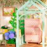 ROBOTIME DIY Miniature House Kit Dollhouse Model Building Craft Kit Birthday Creative Gifts For Adults Kids Girls Boys Blooming Tea Garden - Image 7